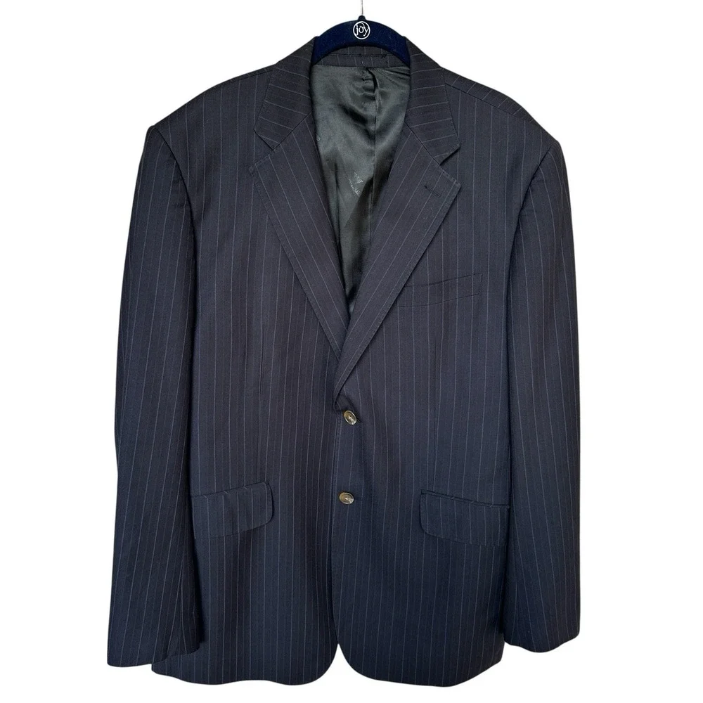 Giorgio Armani Blazer Mens 42R US Wool Blend‎ Sport Coat Pinstripe Jacket Luxury
